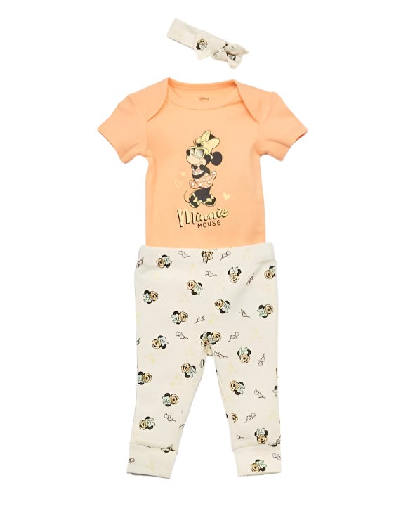 Kiabi France 100% Cotton Minnie Mouse Set 3 Pieces (9 to 36 months)