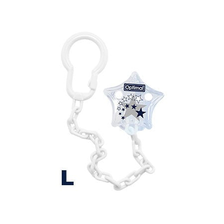 Optimal Pacifier Holder With Plastic Clip