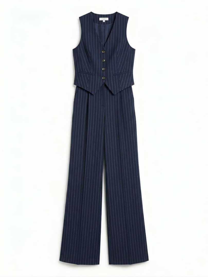 Tailored Pinstripe Collection in Navy