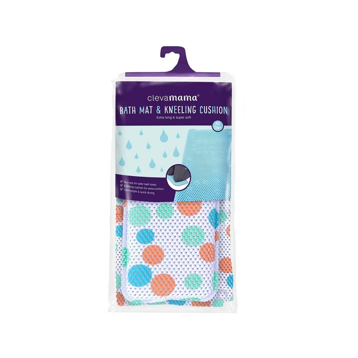 Clevamama Polka Dot Bath Mat & Kneeling Cushion