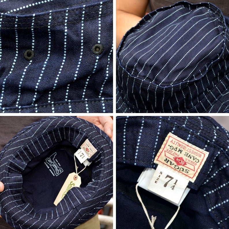 SUGAR CANE "SC02467" Wabash Stripe Porkpie Hat