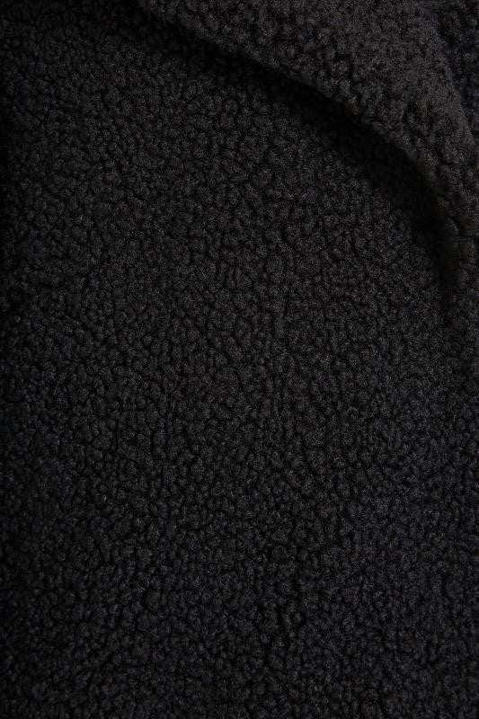 Tall Black Teddy Maxi Coat