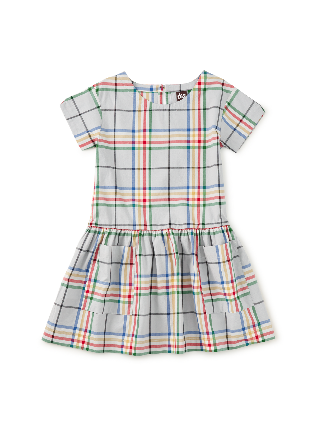 Bow Cardigan & Plaid Dress 2-Piece Set