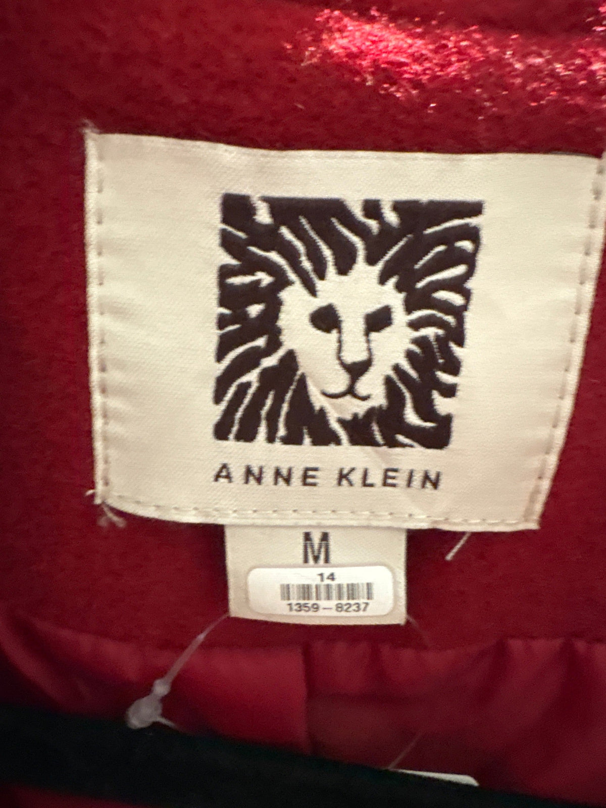 Anne Klein Red Wool Blend Jacket, M
