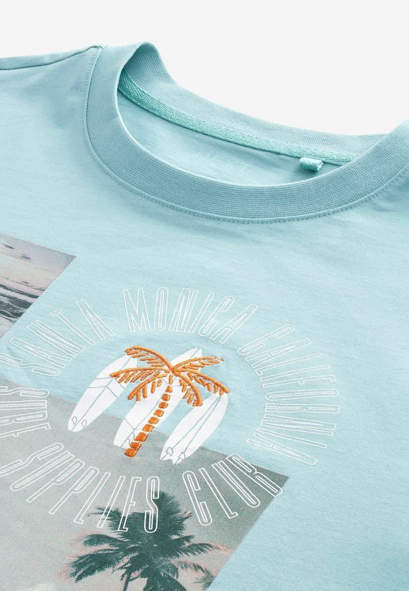 Tee Imprime Blue