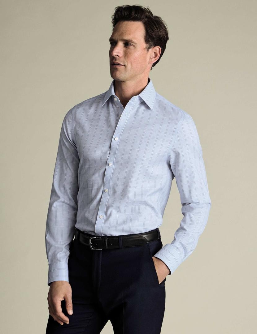 Non-Iron Prince Of Wales Check Classic Fit Shirt