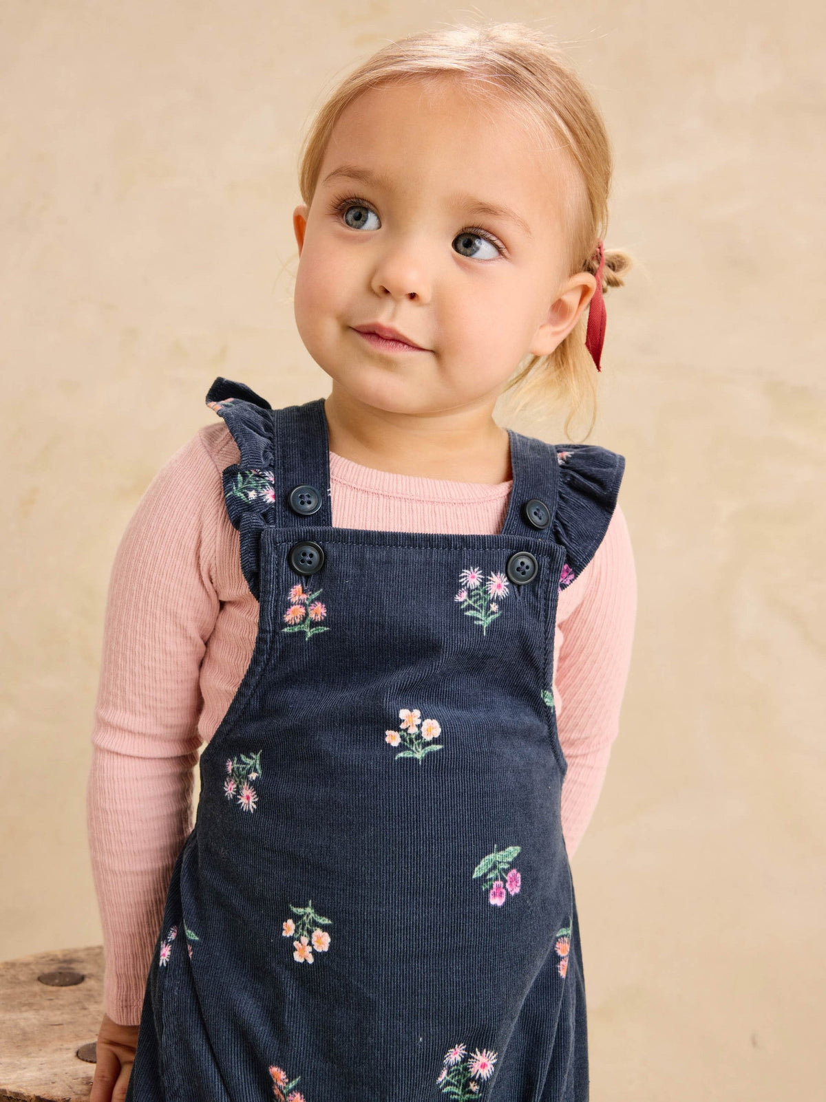 Corduroy Ruffle Baby Overalls