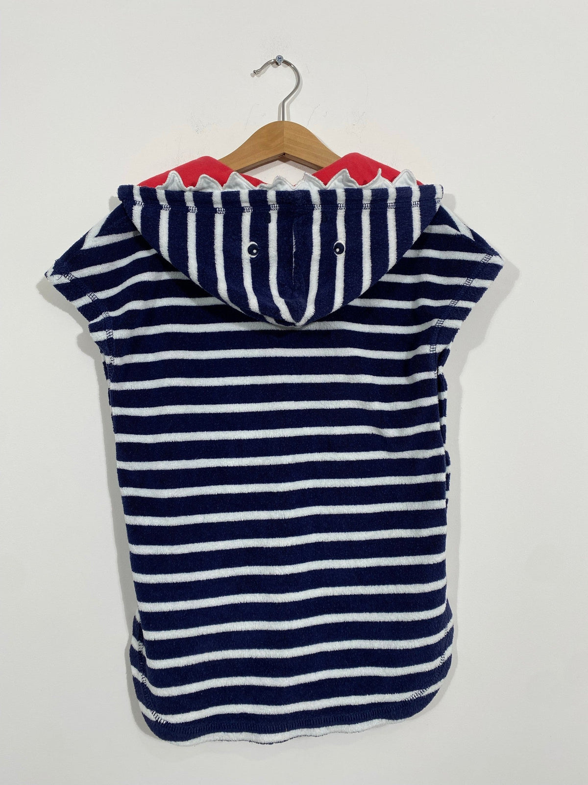 Shark Hood Navy & White Towelling Cover Up (2-3 Years)