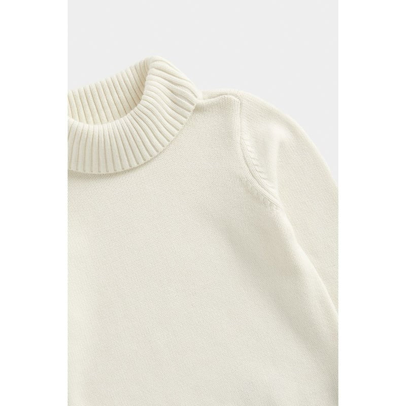 Mothercare White Neck Knitted Jumper