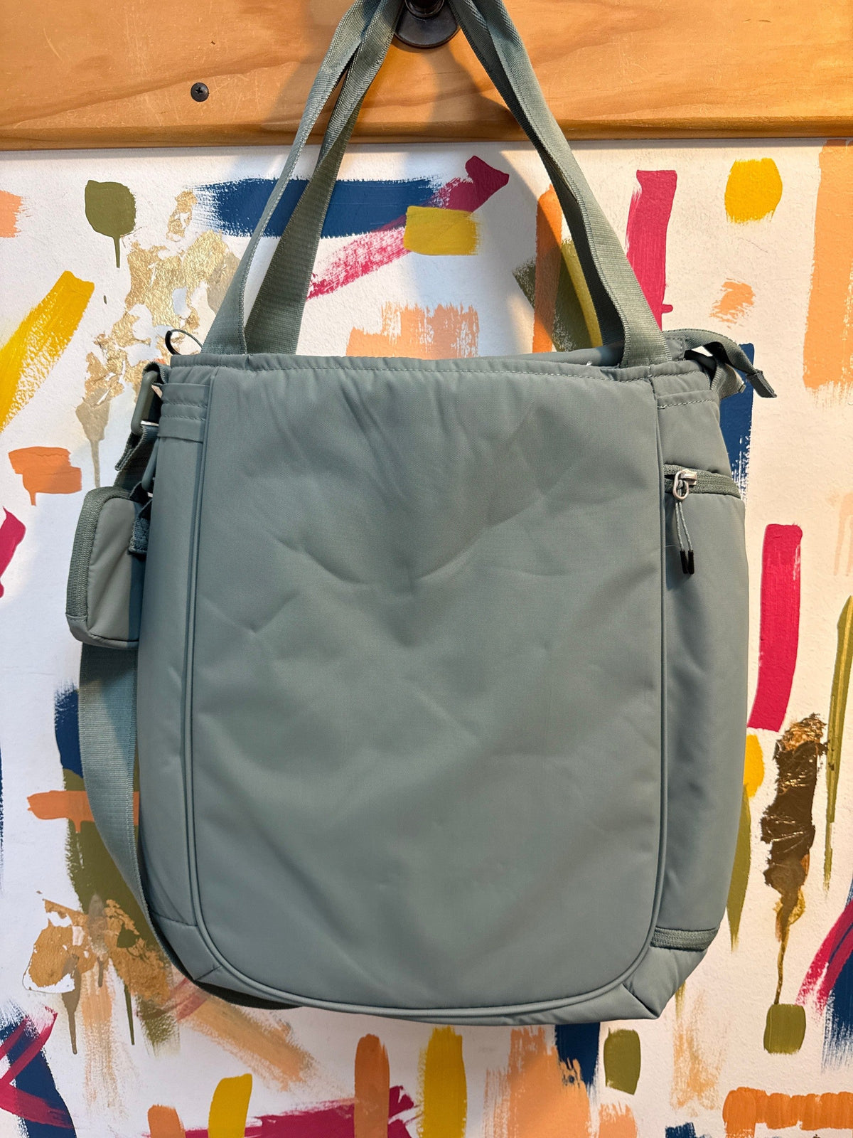 Nike Green Crossbody Tote Bag, 16"x13"