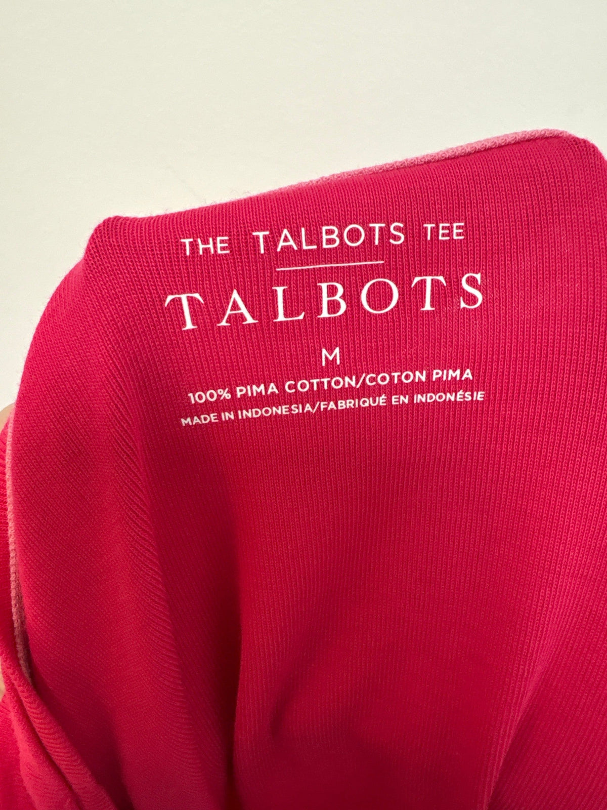 New Talbots Pink 100% Pima Cotton Tee, M