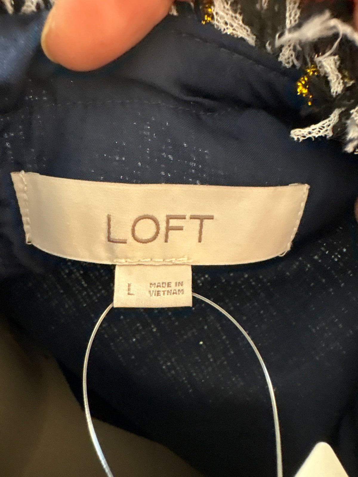 Loft Gold/Blue Top, L