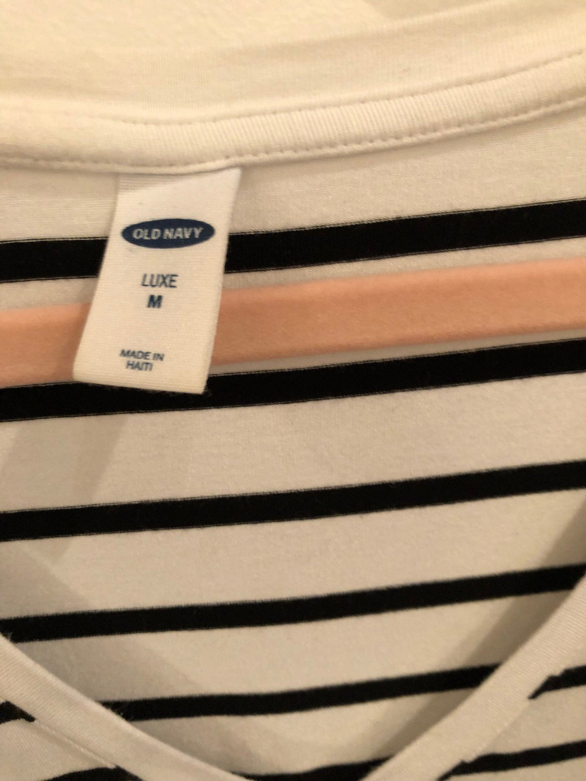 Old Navy Striped Luxe V-Neck Top Sz M