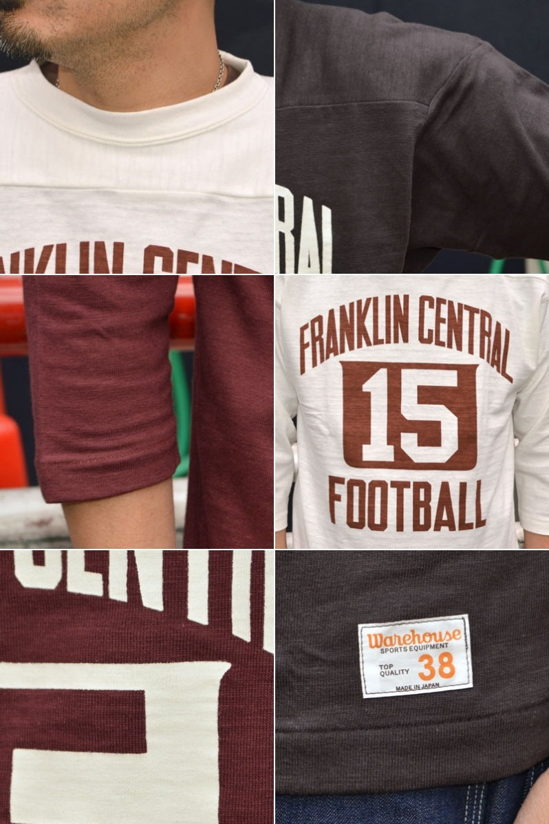WARE HOUSE "4063 FRANKLIN CENTRAL" 3/4 Sleeve Football Tee "FRANKLIN CENTRAL"