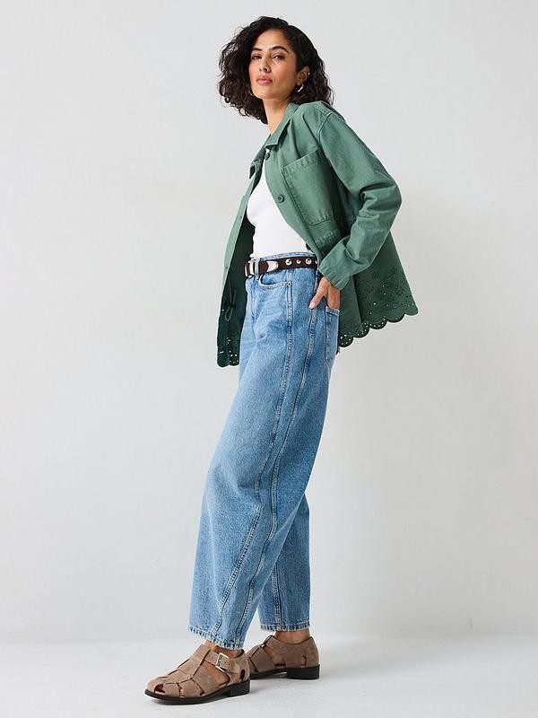 V by Very Cutwork Utility Jacket - Khaki