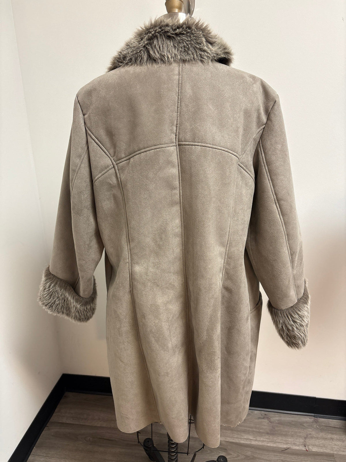 Chico's Faux Fur Trim Jacket, XL