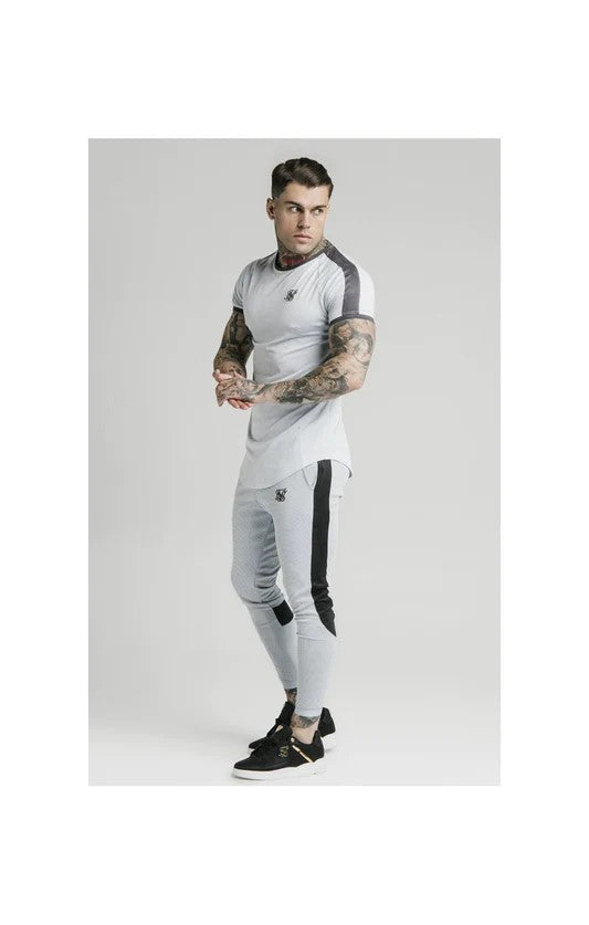Panel Eyelet Tech Tee – Ice Grey