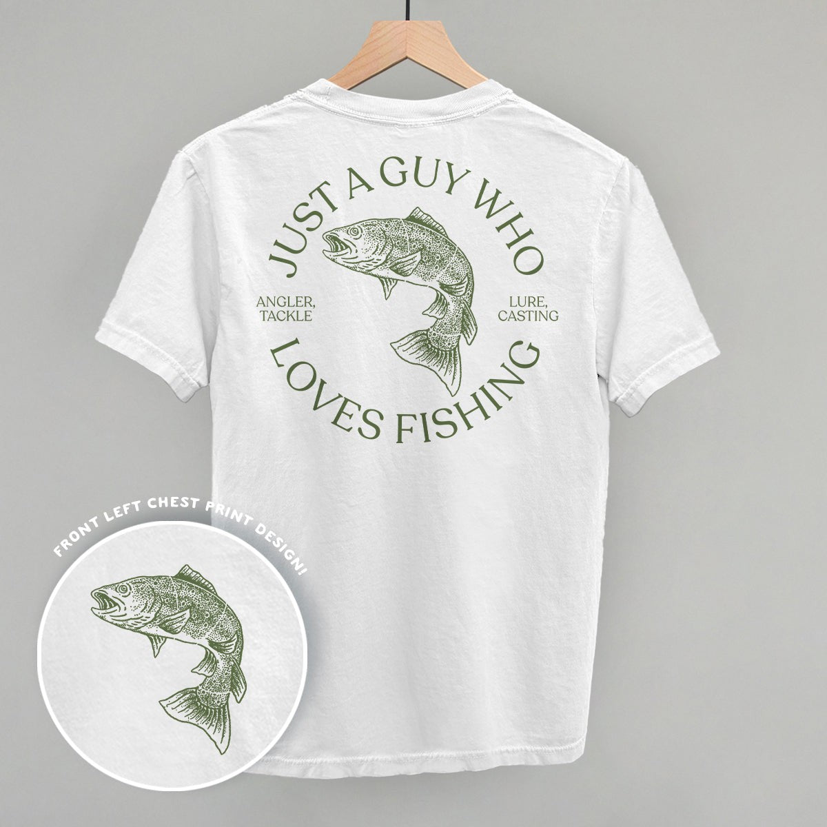 Just A Guy Who Loves Fishing (Back Print)