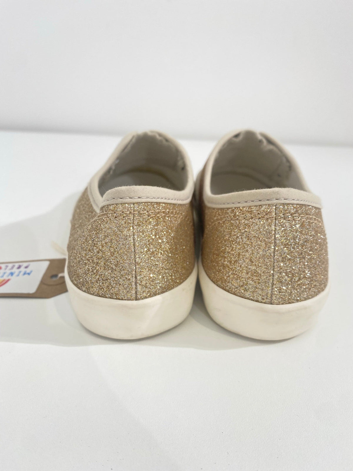 Gold Glitter Canvas Shoes (Size 3)