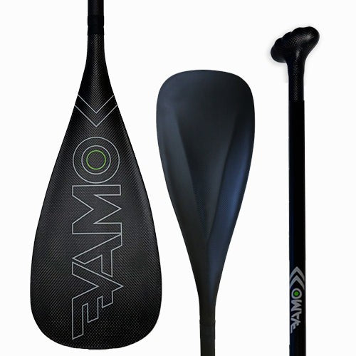 Full Carbon Adjustable or Fixed Paddle with ABS Edge - SR71 Black