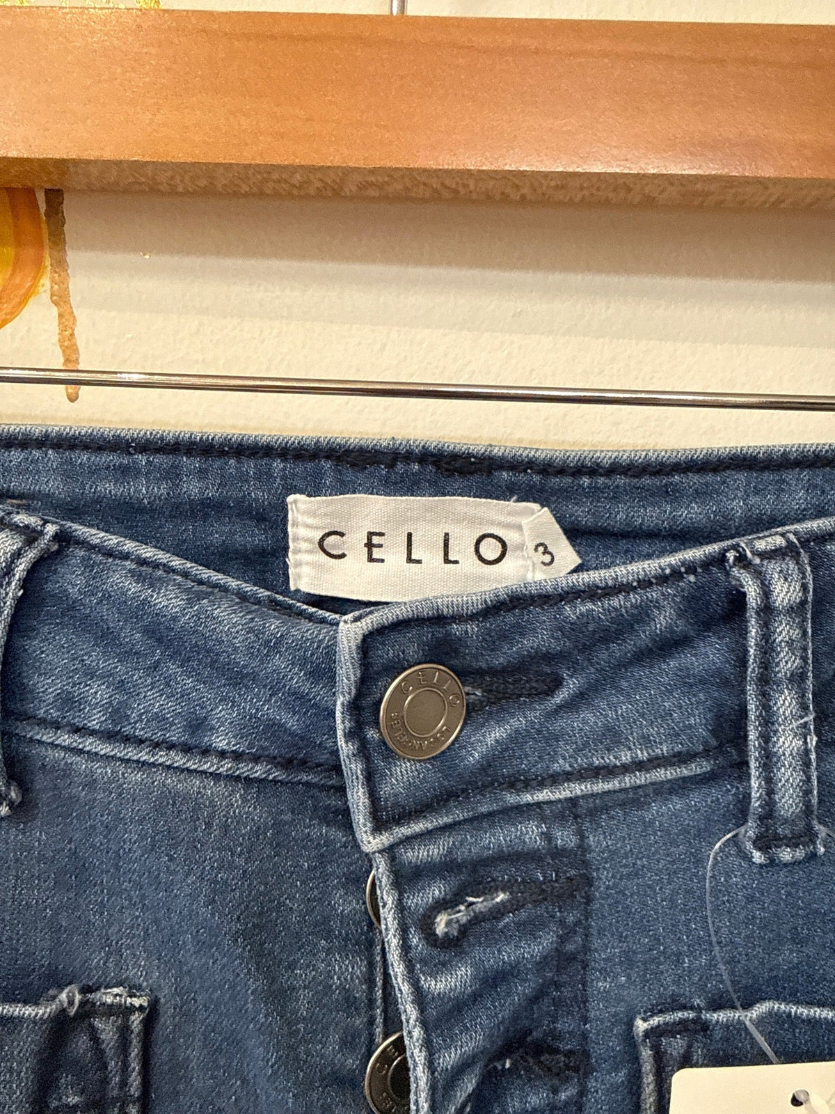 Cello Button Fly 32" Inseam Jeans, 3