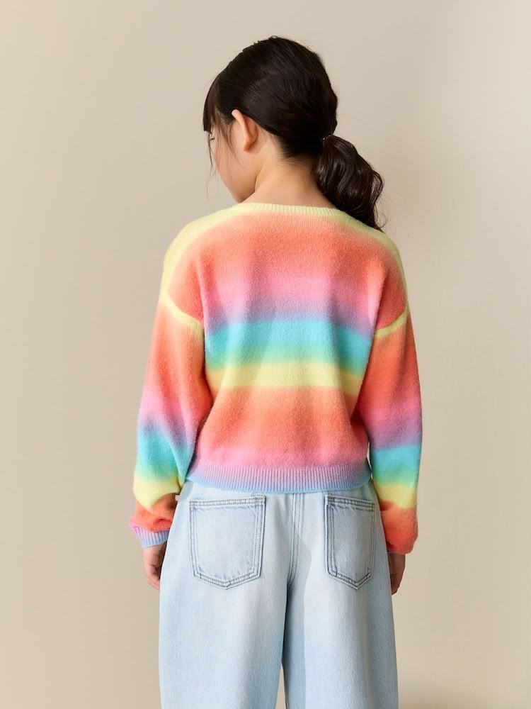 Rainbow Stripe Cosy Cardigan