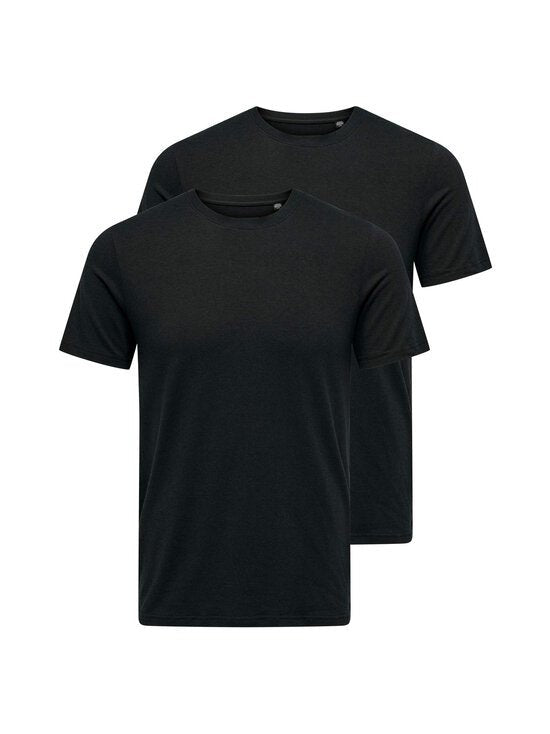 Onstheo Reg Bamboo Tee 2 Pack Noos Black