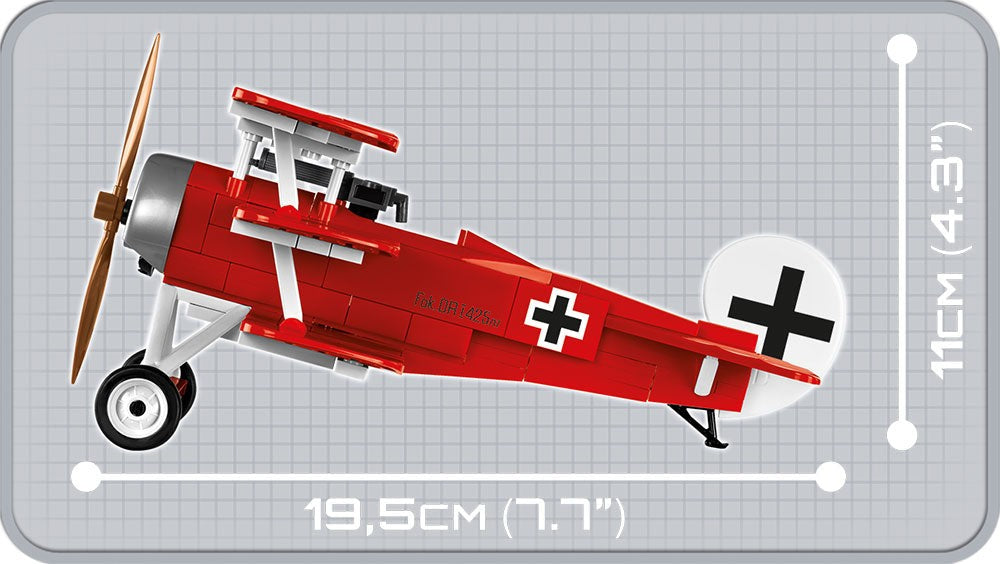 Cobi-2974 -Fokker DR 1-fighter aircraft WWI (175pcs)