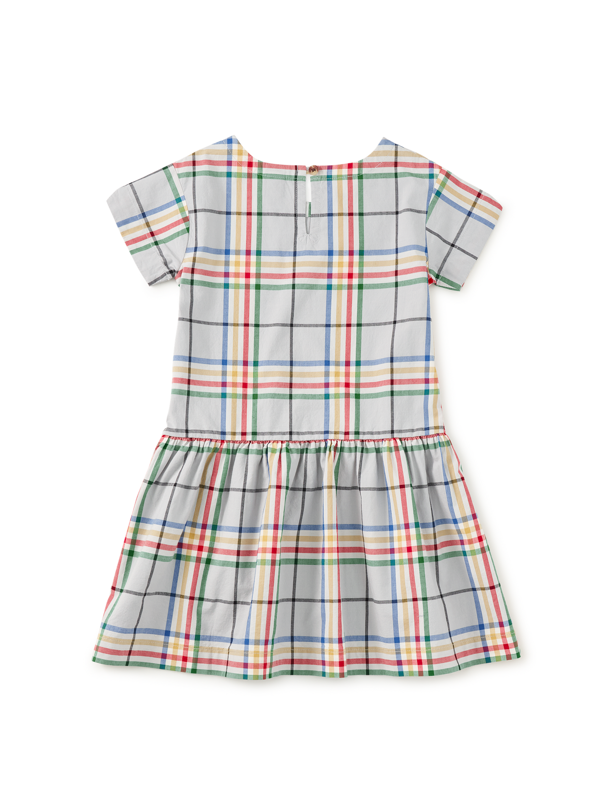 Bow Cardigan & Plaid Dress 2-Piece Set