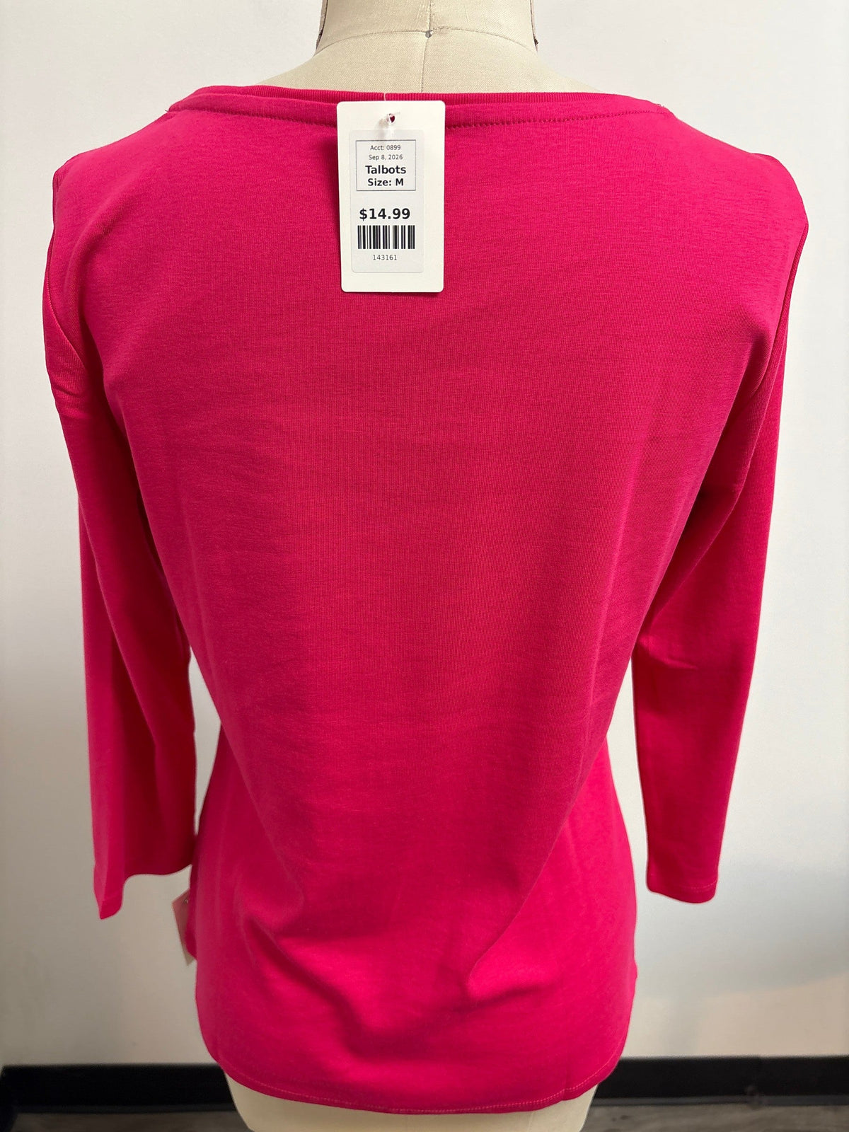 New Talbots Pink 100% Pima Cotton Tee, M