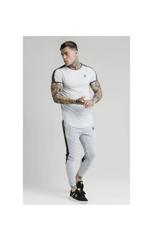 Panel Eyelet Tech Tee – Ice Grey