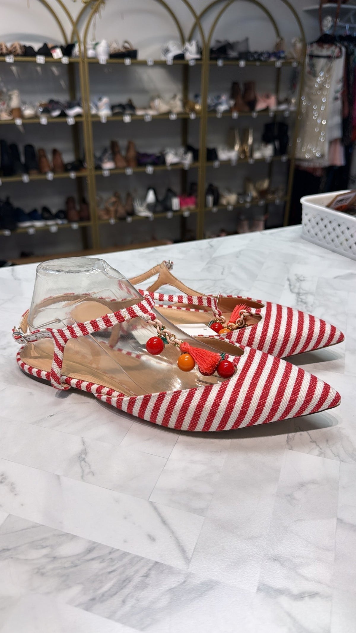 J. Crew Red Cherry Shoes, 10