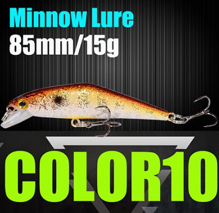 AFISHLURE Fishing Lure Wobblers Trout 85mm/15g Minnow Hard Baits Iscas Artificial Pesca Leurre