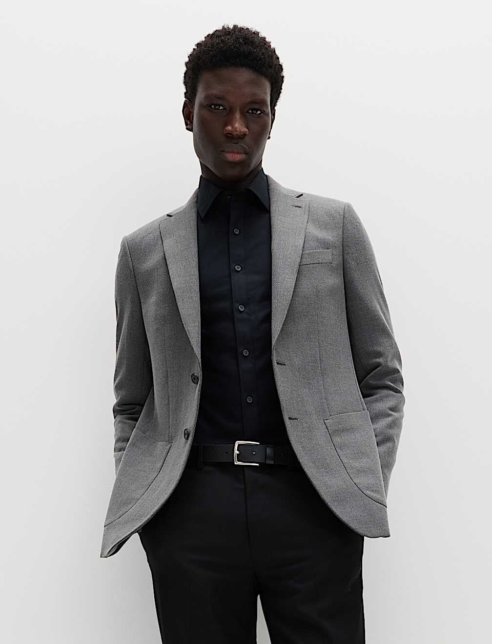 Textured Grey Blazer