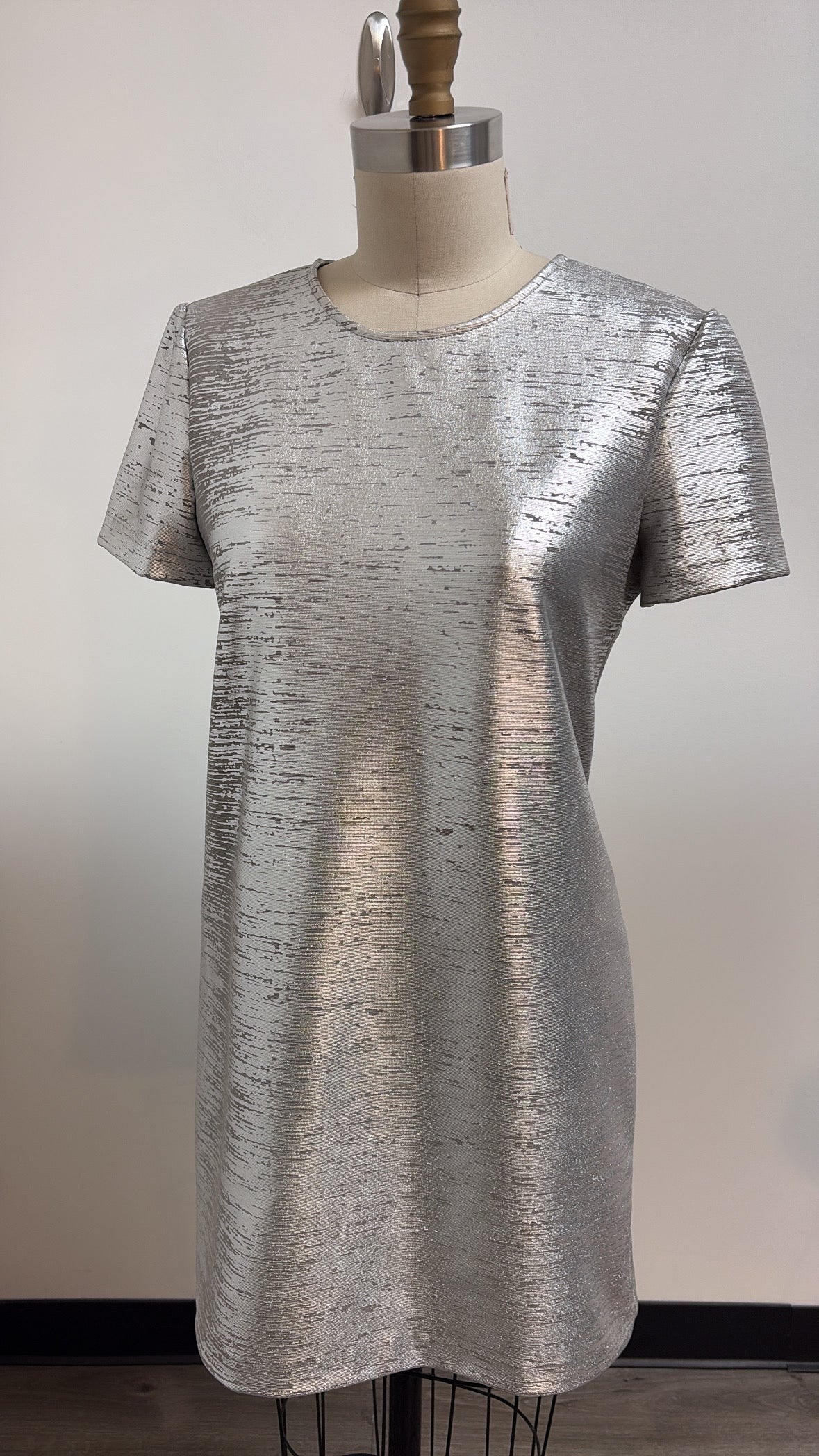 Wafy Silver Dress, M