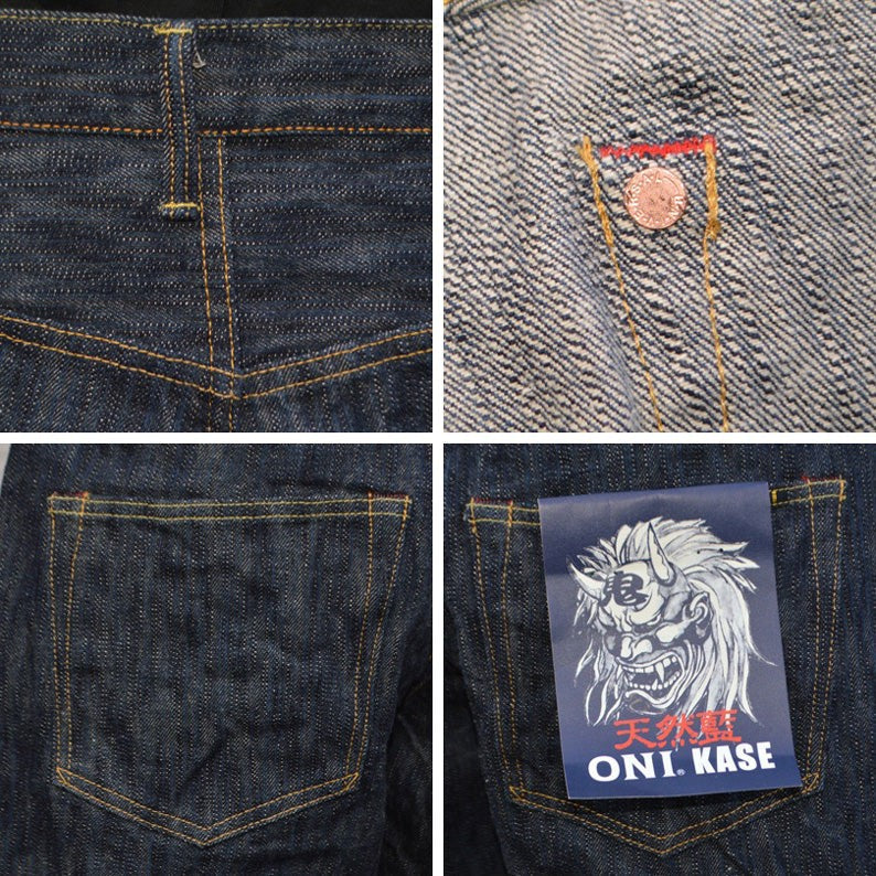 ONI DENIM "822-ONI KASE" 16oz Natural Indigo ONIKASE Super Wide Tapered
