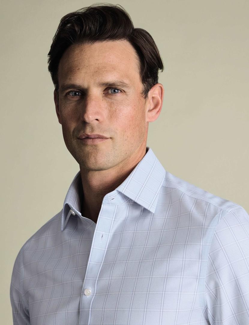 Non-Iron Prince Of Wales Check Classic Fit Shirt