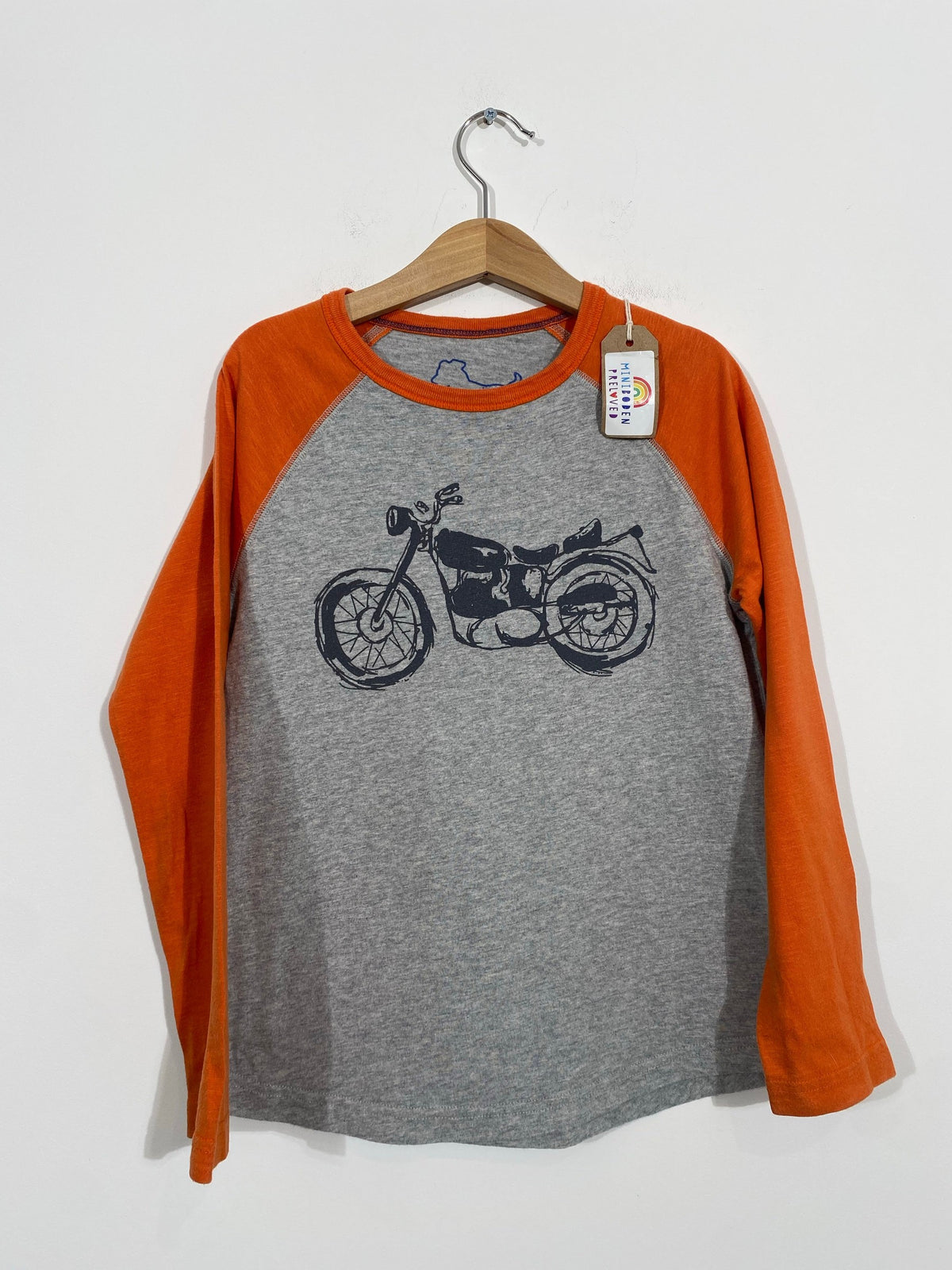 Grey Motorbike Print Top (6-7 Years)