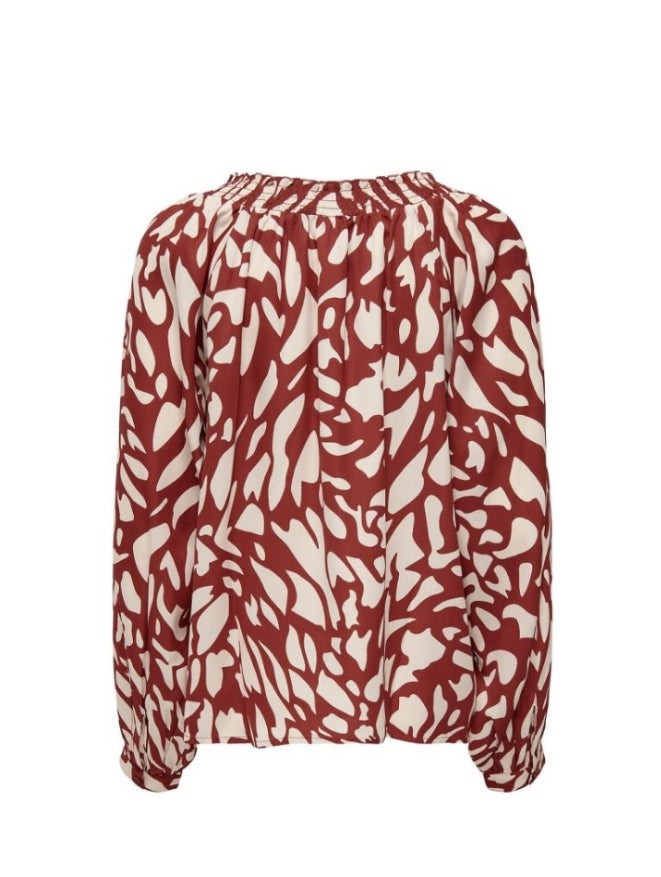 Printed Long Sleeve Blouse