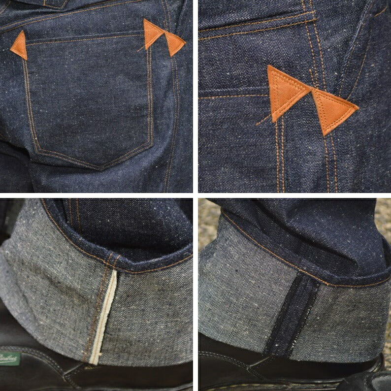 GREENEBAUM OVERALLS (WARE HOUSE) "1228" 1874 3POCKET HEAVY LEATHER BOUND OVERALL (INDIGO DENIM)