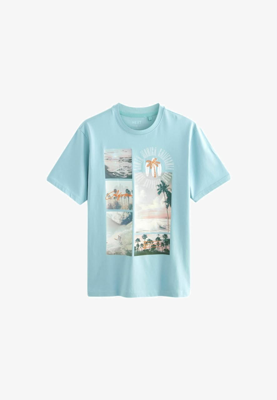 Tee Imprime Blue