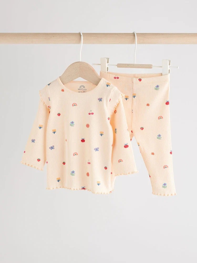 Next Uk Cream Bright Character Baby Top and Leggings Set 2 Piece