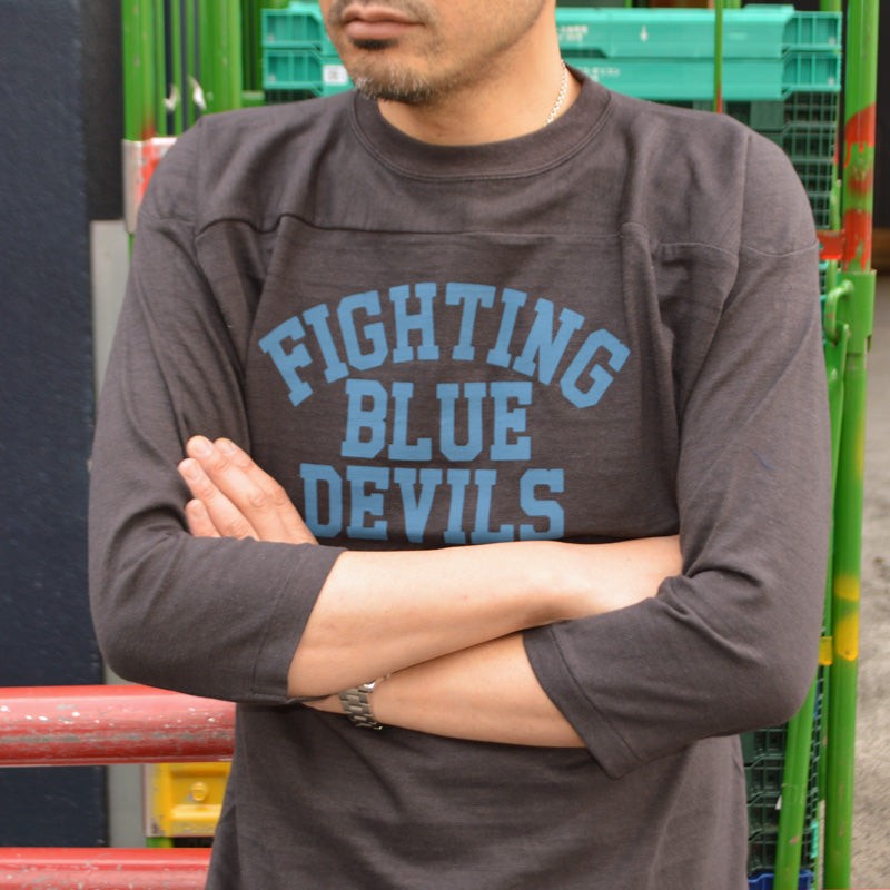 WARE HOUSE "4063 BLUE DEVILS" 3/4 Sleeve Football Tee