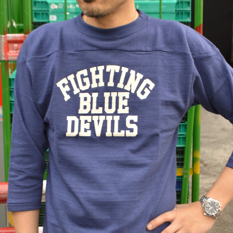 WARE HOUSE "4063 BLUE DEVILS" 3/4 Sleeve Football Tee