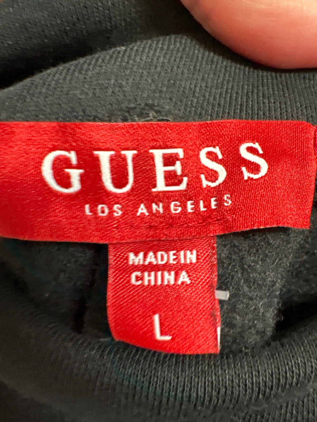 New Guess Black Rubie Rhinestone Fleece 31" Inseam Pants, L
