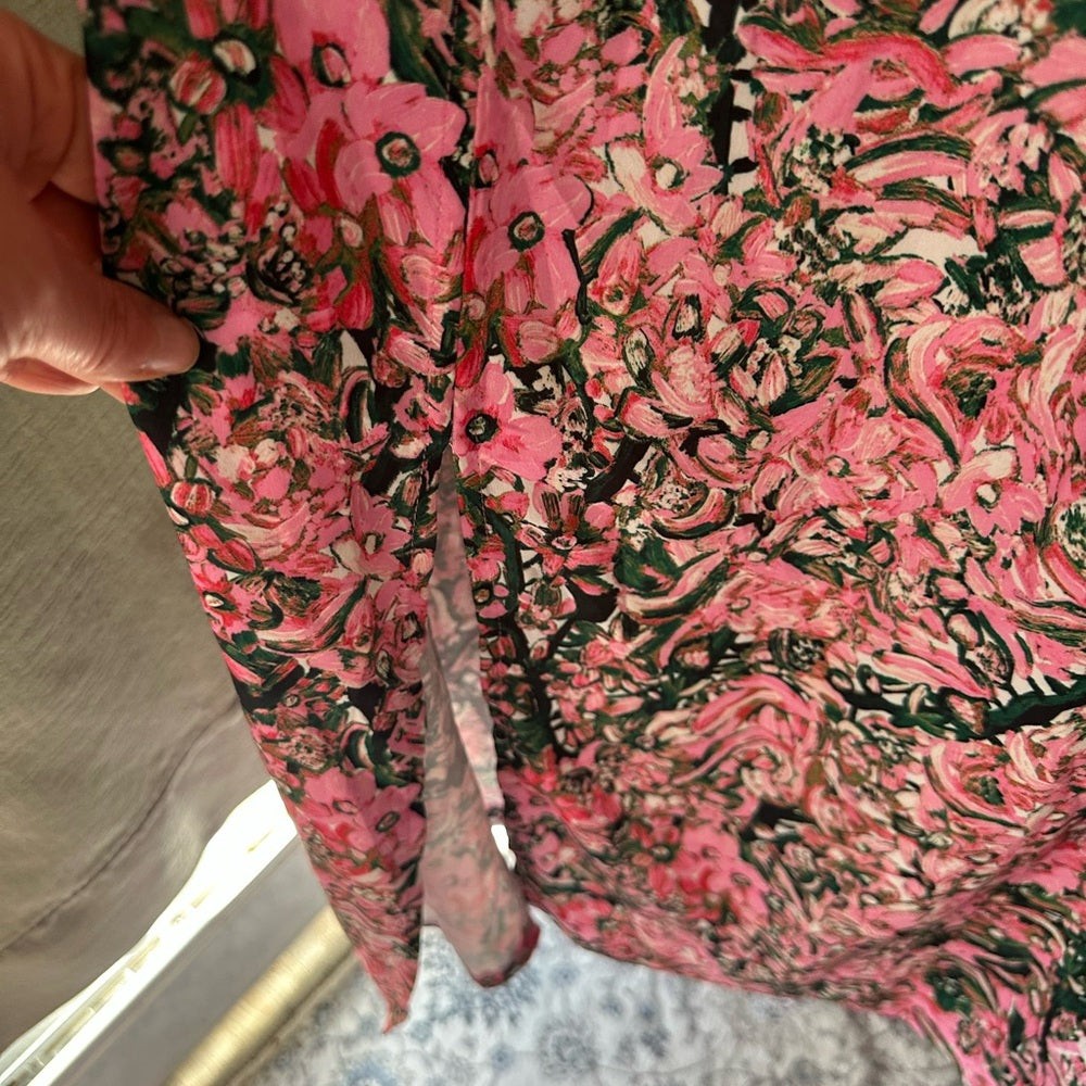 Floral Pink and Green Dress US Size 2