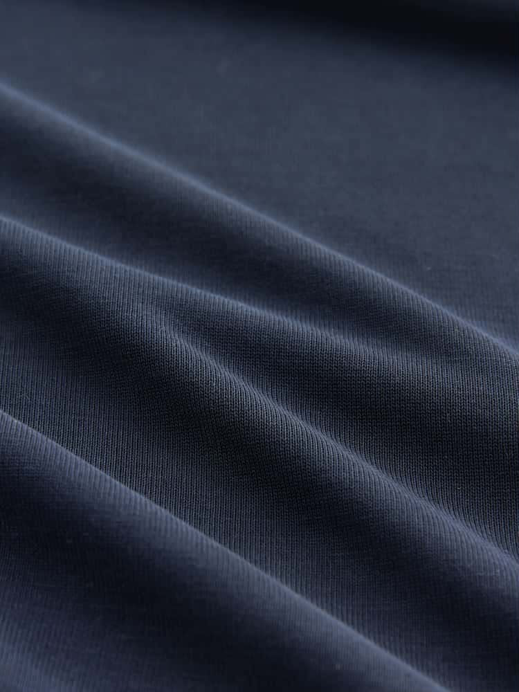 Navy Blue V-Neck Modal Short Sleeve Top
