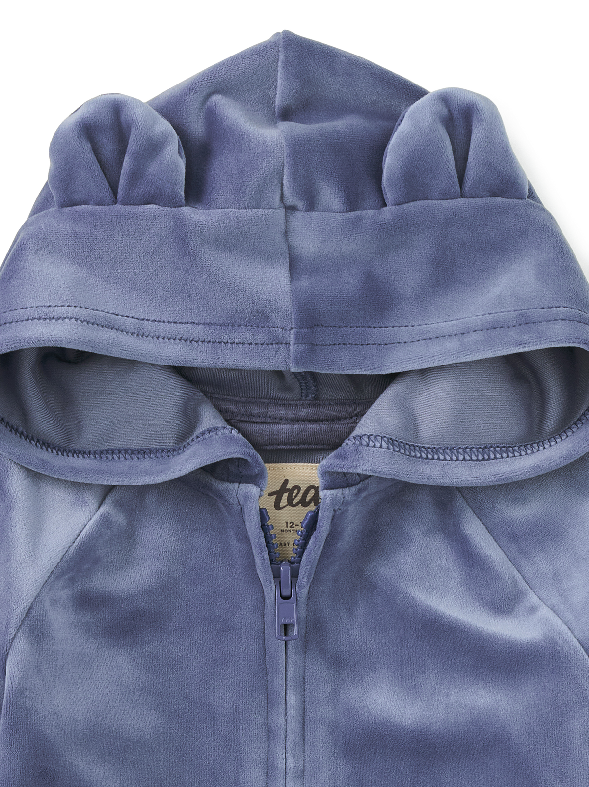 Bear Ears Velour Baby Hoodie