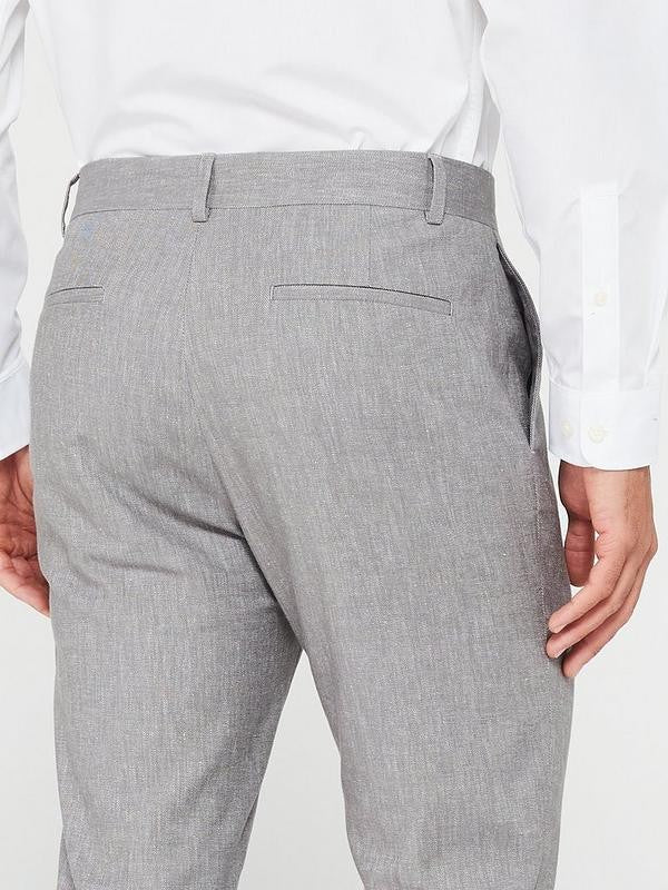 Very Man Textured Suit Trouser - Grey