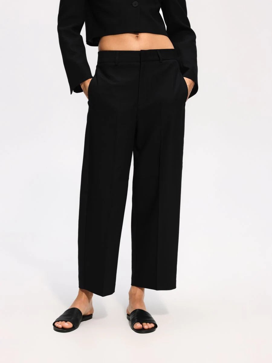 Reserved Black Barrel Leg Trouser